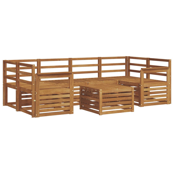 Set de canapele de exterior 7 pcs natural Lemn Solid de Acacia - WALTI WALTI