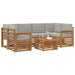 Set de canapele de exterior 7 pcs Gri natural și deschis - WALTI WALTI