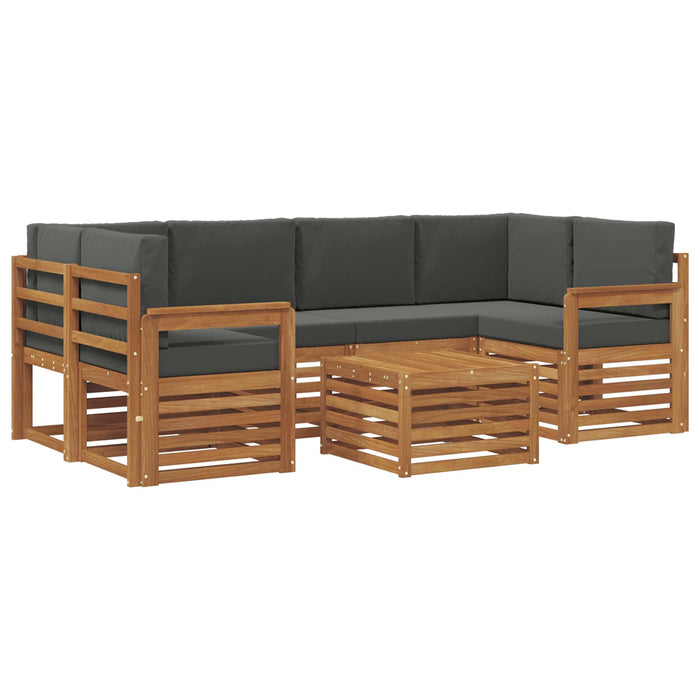 Set de canapele de exterior cu pernă 7 pcs Natural și Antracit - WALTI WALTI