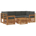 Set de canapele de exterior cu pernă 7 pcs Natural și Antracit - WALTI WALTI