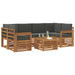 Set de canapele de exterior cu pernă 7 pcs Natural și Antracit - WALTI WALTI