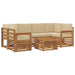 Set de canapele de exterior cu pernă 7 pcs Natural și Bej - WALTI WALTI