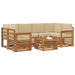 Set de canapele de exterior cu pernă 7 pcs Natural și Bej - WALTI WALTI