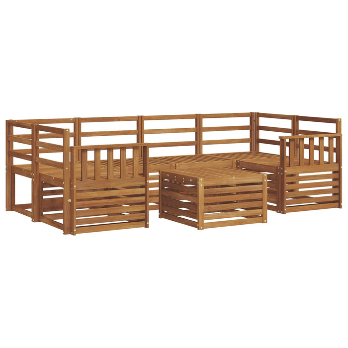 Set de canapele de exterior 7 pcs natural Lemn Solid de Acacia - WALTI WALTI
