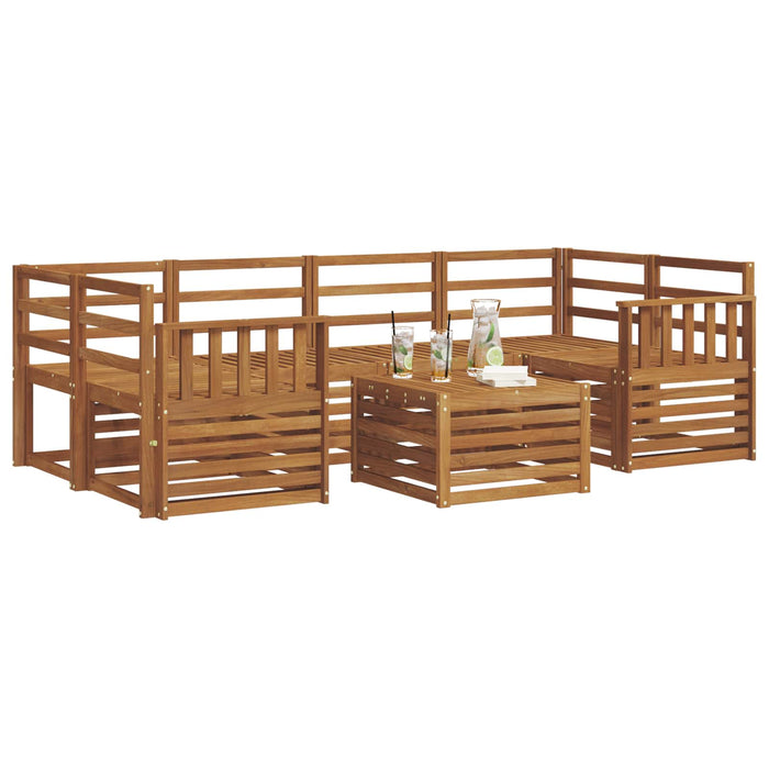 Set de canapele de exterior 7 pcs natural Lemn Solid de Acacia - WALTI WALTI