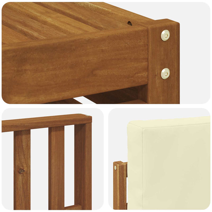 Set de canapele de exterior cu pernă 7 pcs Natural și Crem - WALTI WALTI