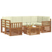 Set de canapele de exterior cu pernă 7 pcs Natural și Crem - WALTI WALTI
