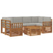 Set de canapele de exterior 7 pcs Gri natural și deschis - WALTI WALTI