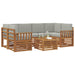 Set de canapele de exterior 7 pcs Gri natural și deschis - WALTI WALTI