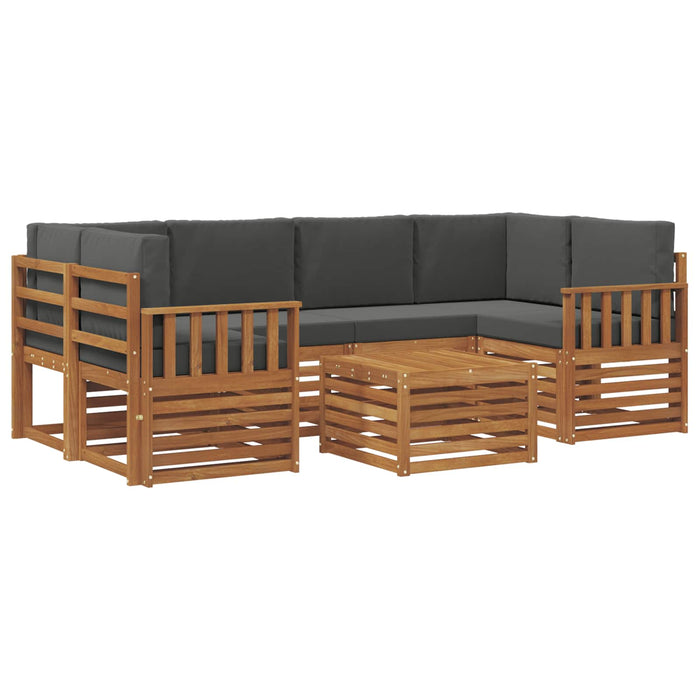 Set de canapele de exterior cu pernă 7 pcs Natural și Antracit - WALTI WALTI