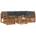 Set de canapele de exterior cu pernă 7 pcs Natural și Antracit - WALTI WALTI