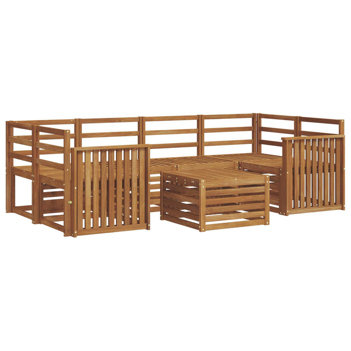 Set de canapele de exterior 7 pcs natural Lemn Solid de Acacia - WALTI WALTI