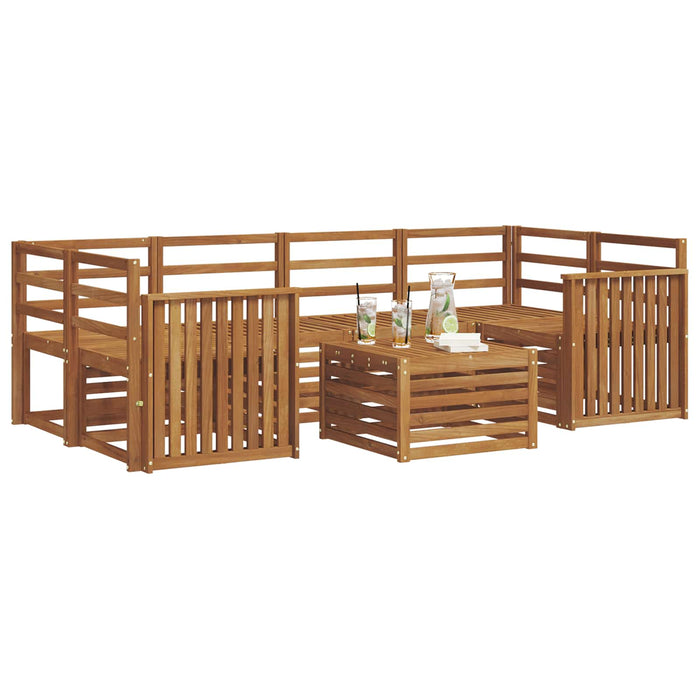 Set de canapele de exterior 7 pcs natural Lemn Solid de Acacia - WALTI WALTI