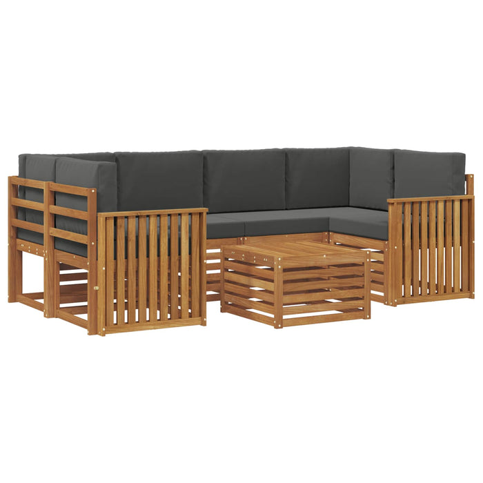 Set de canapele de exterior cu pernă 7 pcs Natural și Antracit - WALTI WALTI