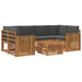 Set de canapele de exterior cu pernă 7 pcs Natural și Antracit - WALTI WALTI