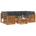 Set de canapele de exterior cu pernă 7 pcs Natural și Antracit - WALTI WALTI