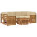 Set de canapele de exterior cu pernă 7 pcs Natural și Bej - WALTI WALTI