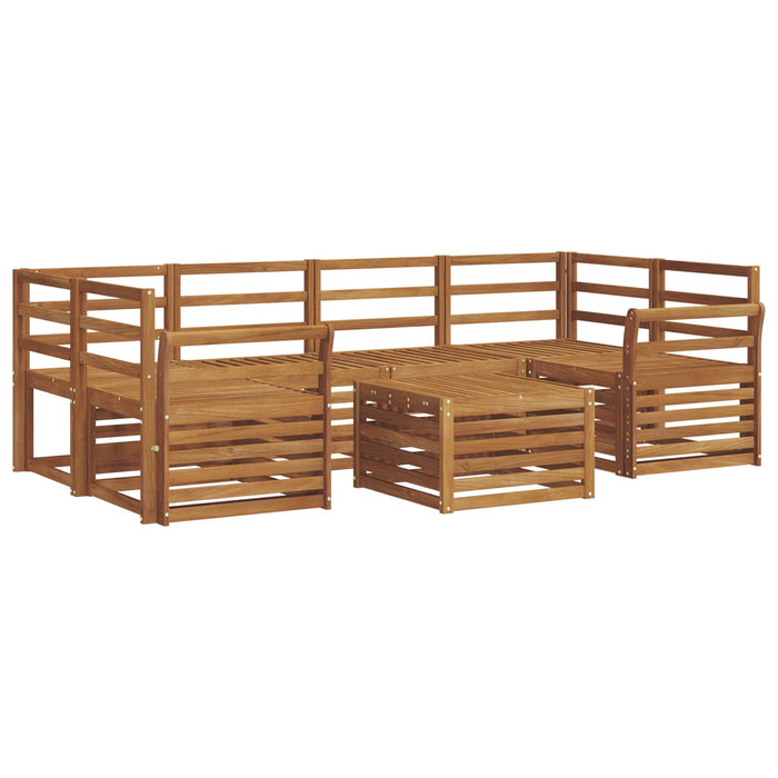 Set de canapele de exterior 7 pcs natural Lemn Solid de Acacia - WALTI WALTI