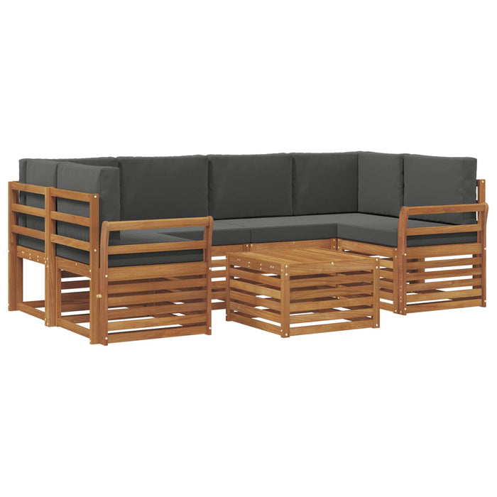 Set de canapele de exterior cu pernă 7 pcs Natural și Antracit - WALTI WALTI