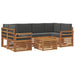 Set de canapele de exterior cu pernă 7 pcs Natural și Antracit - WALTI WALTI