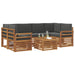 Set de canapele de exterior cu pernă 7 pcs Natural și Antracit - WALTI WALTI