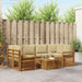 Set de canapele de exterior cu pernă 7 pcs Natural și Bej - WALTI WALTI