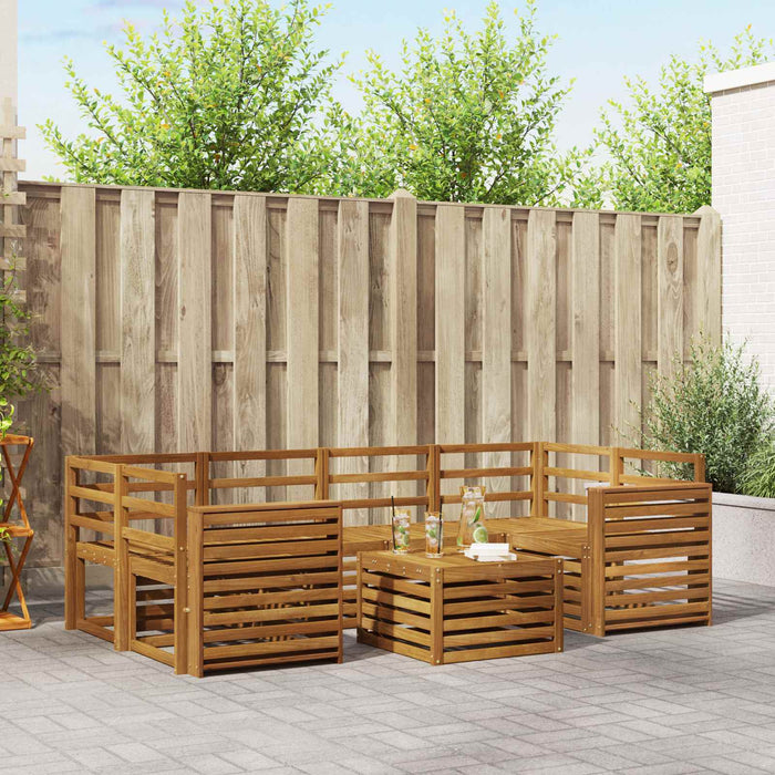 Set de canapele de exterior 7 pcs natural Lemn Solid de Acacia - WALTI WALTI