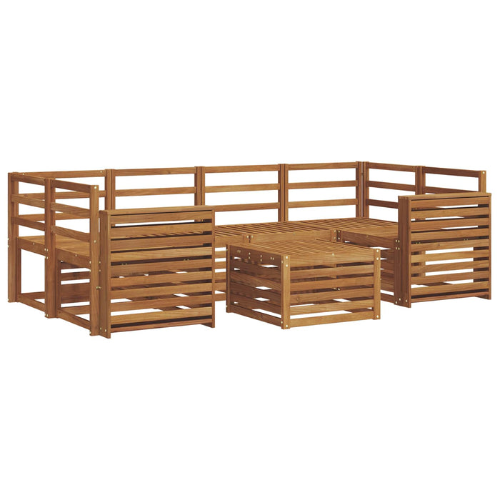 Set de canapele de exterior 7 pcs natural Lemn Solid de Acacia - WALTI WALTI