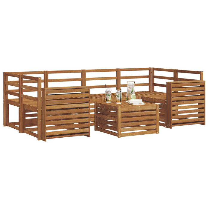 Set de canapele de exterior 7 pcs natural Lemn Solid de Acacia - WALTI WALTI