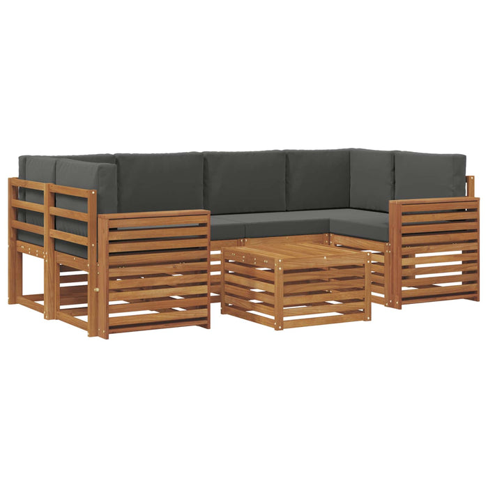 Set de canapele de exterior cu pernă 7 pcs Natural și Antracit - WALTI WALTI