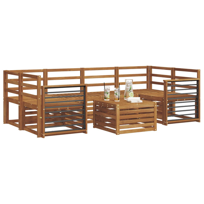 Seturi de canapele 7 pcs natural Lemn Solid de Acacia - WALTI WALTI