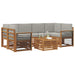 Set de canapele de exterior 7 pcs Gri natural și deschis - WALTI WALTI