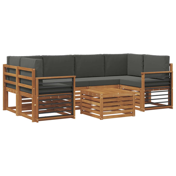 Set de canapele de exterior cu pernă 7 pcs Natural și Antracit - WALTI WALTI