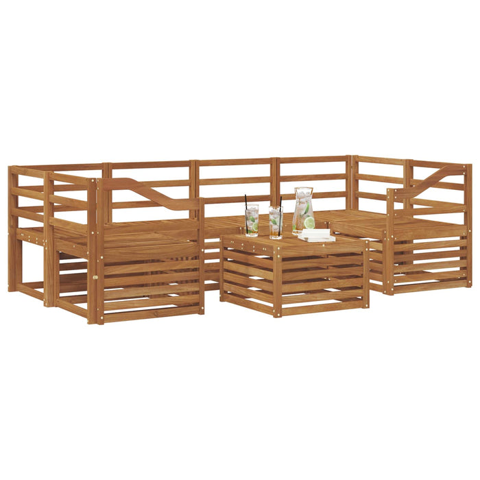 Set de canapele de exterior 7 pcs natural Lemn Solid de Acacia - WALTI WALTI