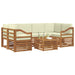Set de canapele de exterior cu pernă 7 pcs Natural și Crem - WALTI WALTI