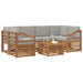 Set de canapele de exterior 7 pcs Gri natural și deschis - WALTI WALTI