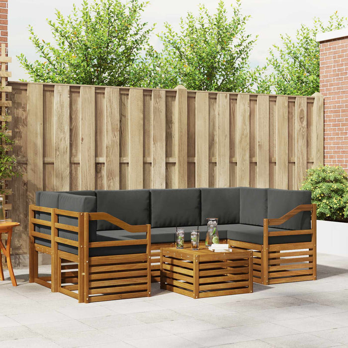 Set de canapele de exterior cu pernă 7 pcs Natural și Antracit - WALTI WALTI