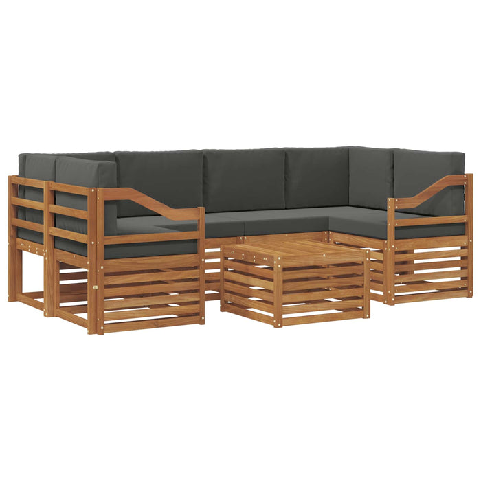 Set de canapele de exterior cu pernă 7 pcs Natural și Antracit - WALTI WALTI