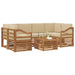 Set de canapele de exterior cu pernă 7 pcs Natural și Bej - WALTI WALTI