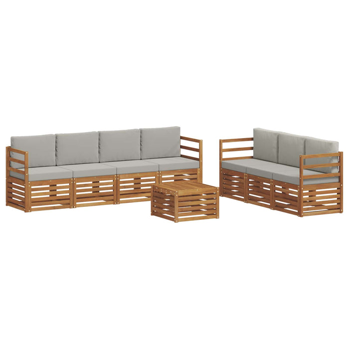 Seturi de canapele cu pernă 8 pcs Gri natural și deschis - WALTI WALTI