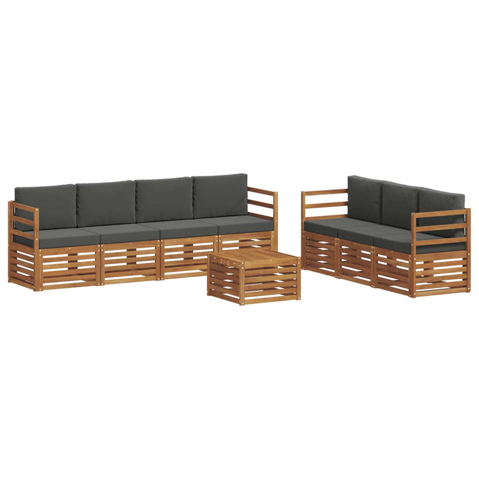 Seturi de canapele cu pernă 8 pcs Natural și Antracit - WALTI WALTI