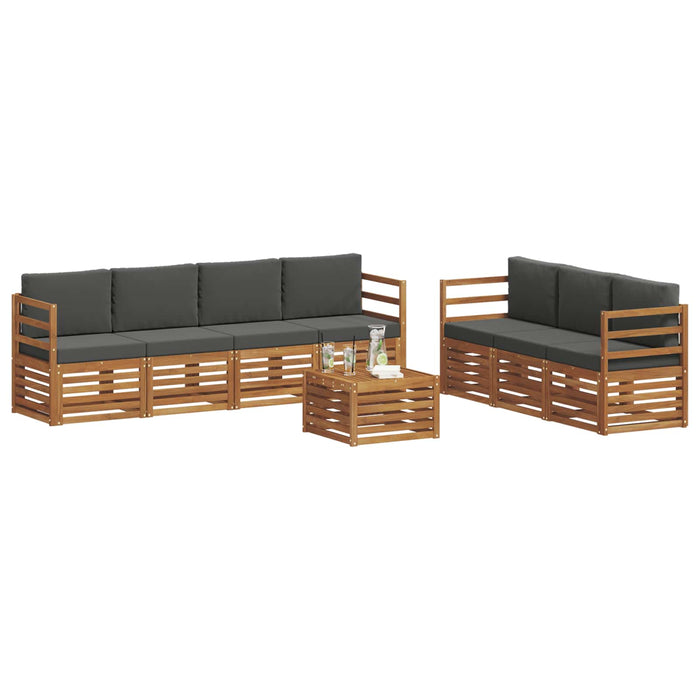 Seturi de canapele cu pernă 8 pcs Natural și Antracit - WALTI WALTI