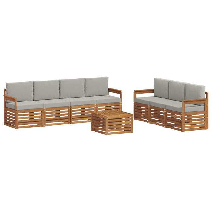 Seturi de canapele cu pernă 8 pcs Gri natural și deschis - WALTI WALTI