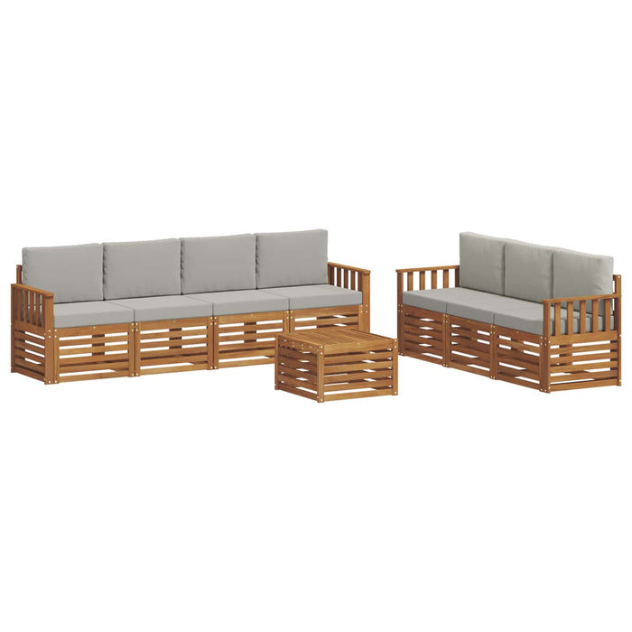 Seturi de canapele cu pernă 8 pcs Gri natural și deschis - WALTI WALTI