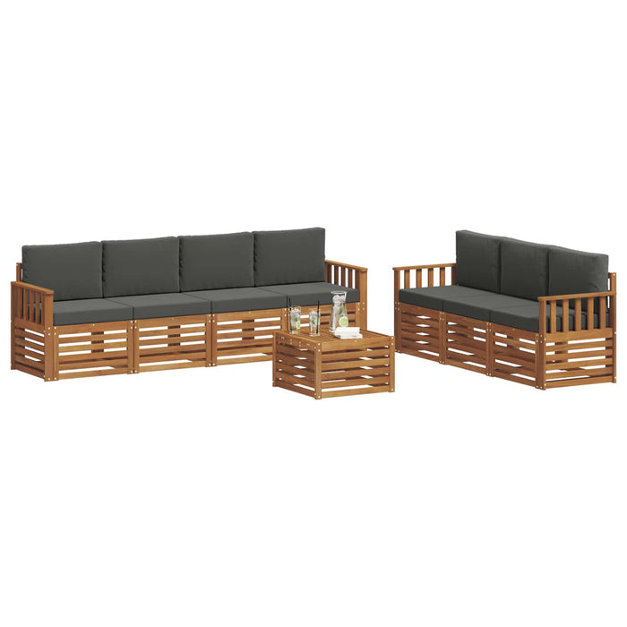 Seturi de canapele cu pernă 8 pcs Natural și Antracit - WALTI WALTI