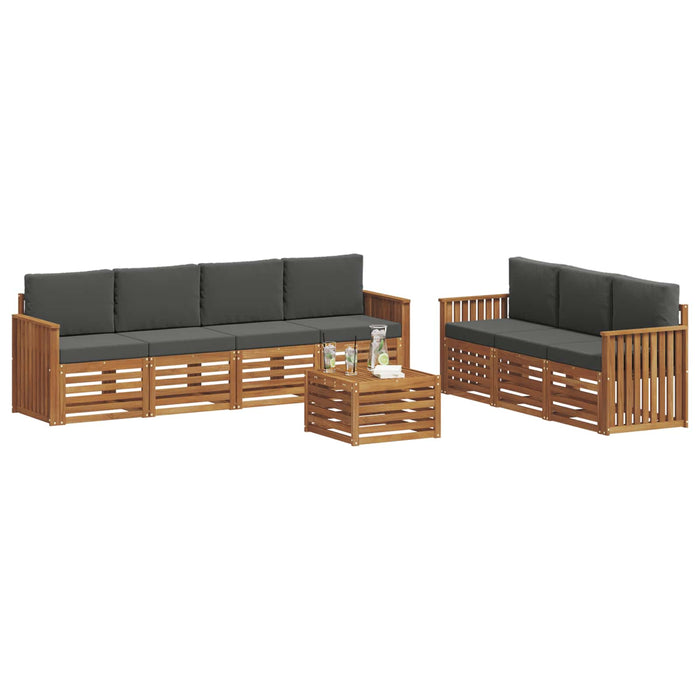 Seturi de canapele cu pernă 8 pcs Natural și Antracit - WALTI WALTI
