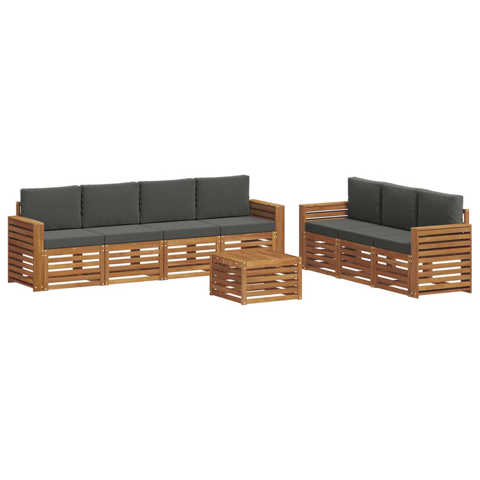 Seturi de canapele cu pernă 8 pcs Natural și Antracit - WALTI WALTI