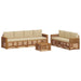 Seturi de canapele 8 pcs Natural și Bej Lemn Solid de Acacia - WALTI WALTI