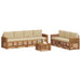 Seturi de canapele 8 pcs Natural și Bej Lemn Solid de Acacia - WALTI WALTI