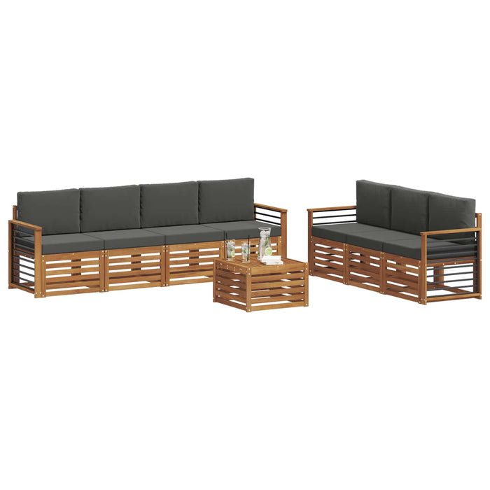 Seturi de canapele cu pernă 8 pcs Natural și Antracit - WALTI WALTI